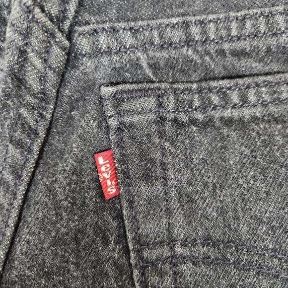 Vtg Levis 501 XX Jeans Women 7 Faded Black Straight Leg Grunge 90s Made in USA - Picture 7 of 16